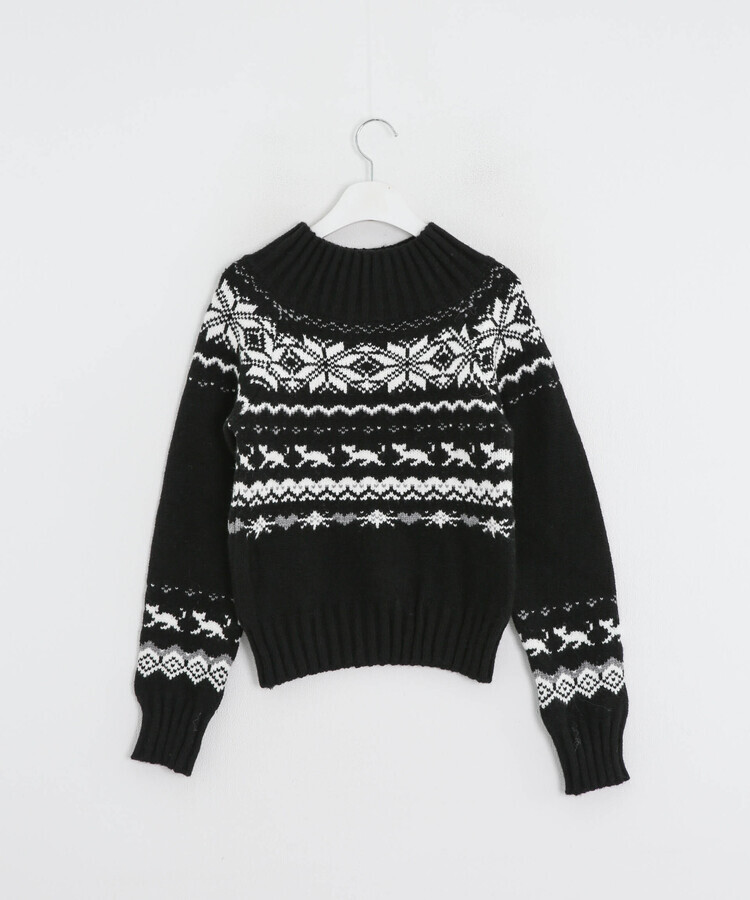 ノルディックオフショルダーニット