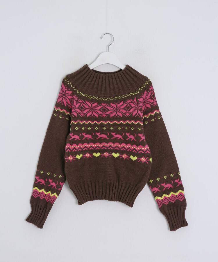 ノルディックオフショルダーニット