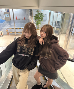 USAデザインパーカー BROWN