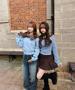 プリーツミニスカート BROWN