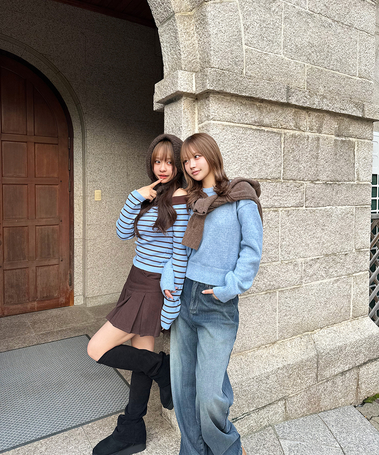 プリーツミニスカート BROWN