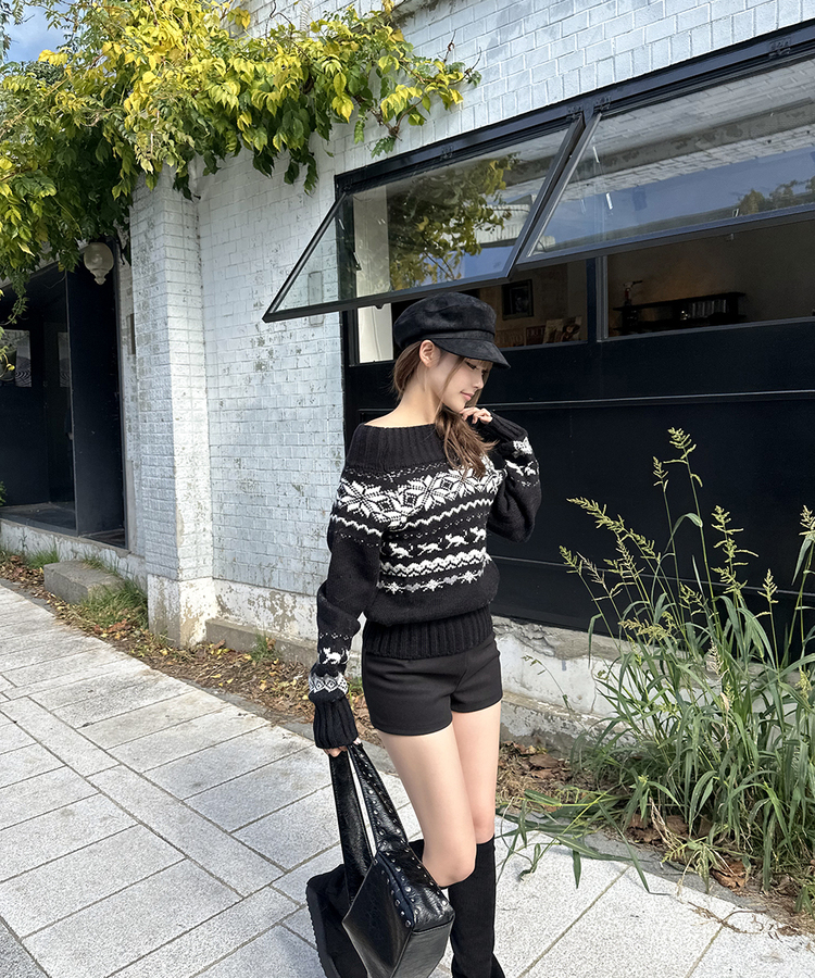 スタッズショルダーバッグ BLACK