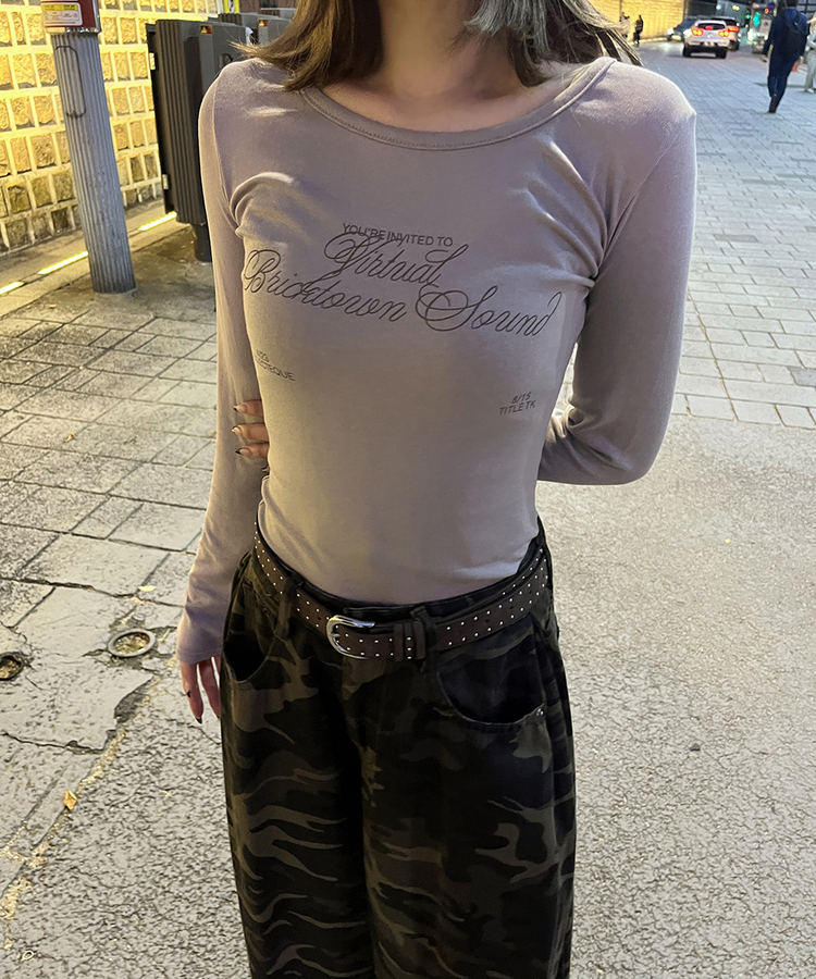 데일리 스터드 벨트 브라운