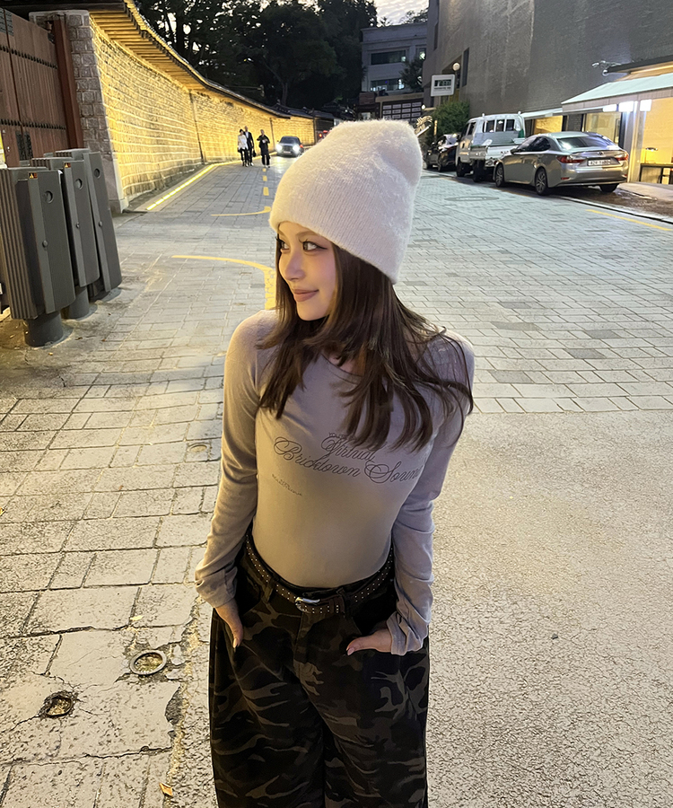 데일리 스터드 벨트 브라운