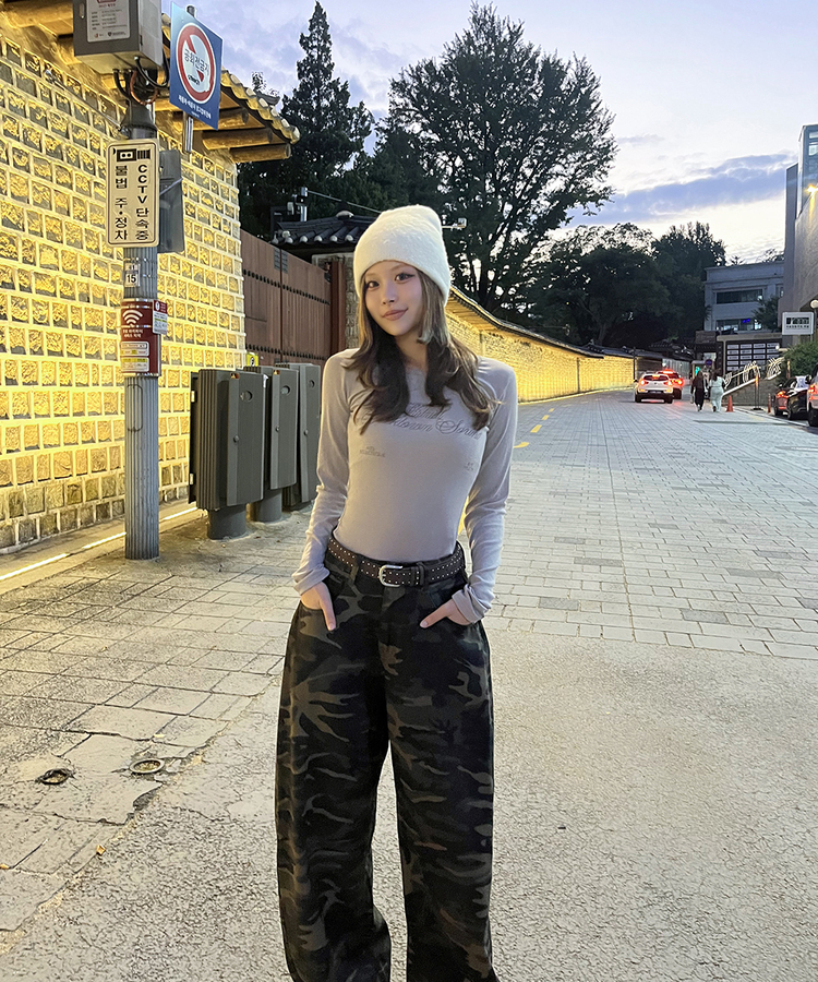 데일리 스터드 벨트 브라운