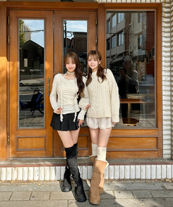 ニットニーハイソックス LIGHT BEIGE