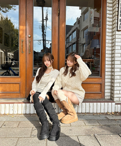 ニットニーハイソックス LIGHT BEIGE