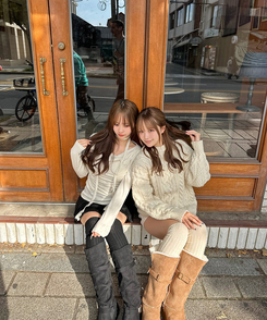 ニットニーハイソックス LIGHT BEIGE