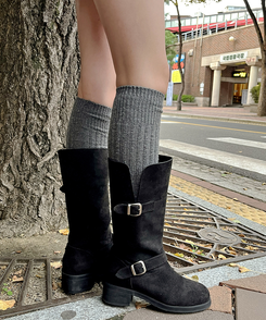 ニットニーハイソックス CHARCOAL