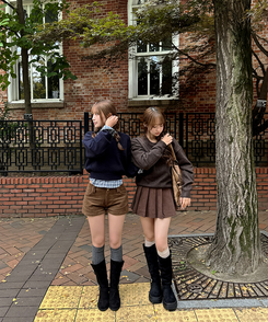 ニットニーハイソックス CHARCOAL