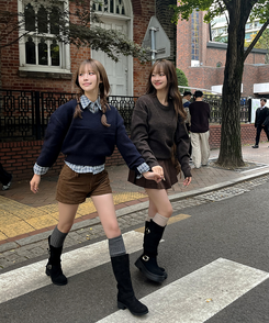 ニットニーハイソックス CHARCOAL