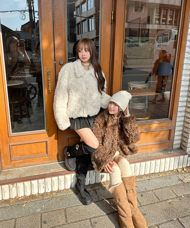 ニットニーハイソックス LIGHT BEIGE