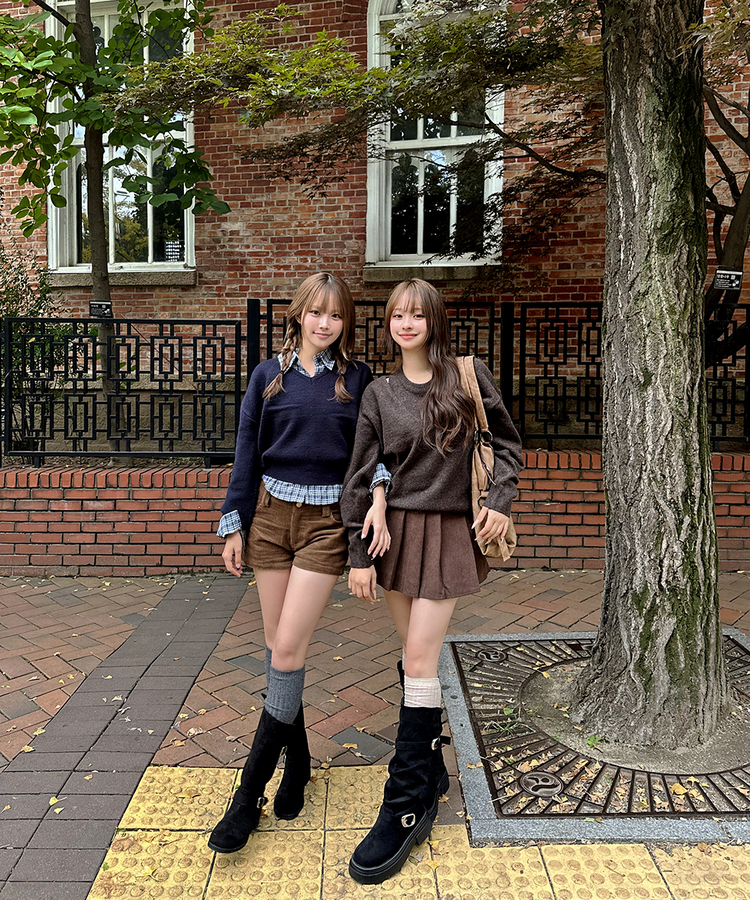 ニットニーハイソックス CHARCOAL