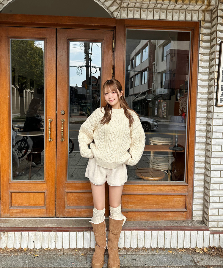 ニットニーハイソックス｜靴下・タイツ｜韓国ファッション通販 SONA