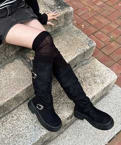 シースルーニーハイソックス BLACK