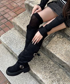 シースルーニーハイソックス BLACK