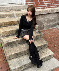 シースルーニーハイソックス BLACK