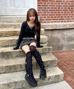 シースルーニーハイソックス BLACK