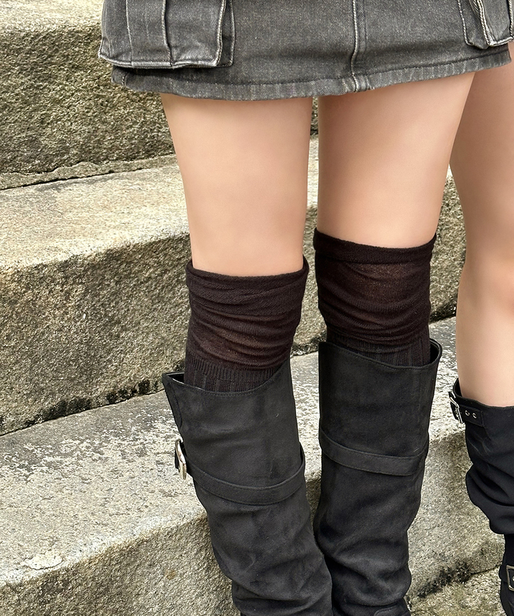 シースルーニーハイソックス BLACK