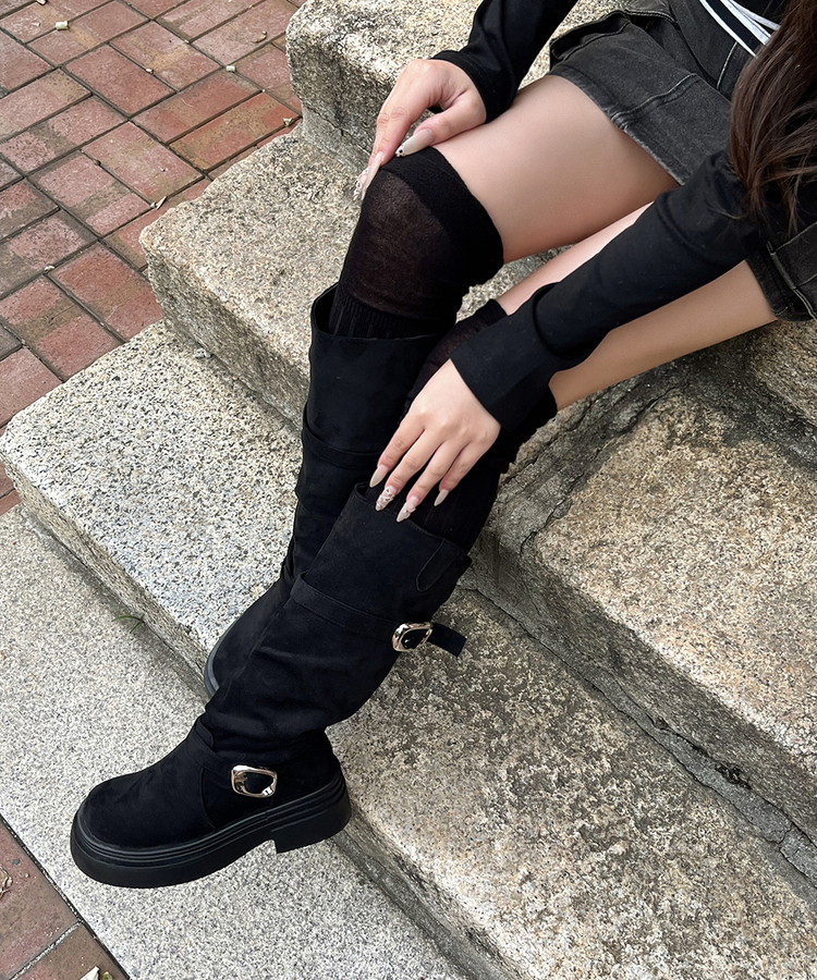 シースルーニーハイソックス BLACK