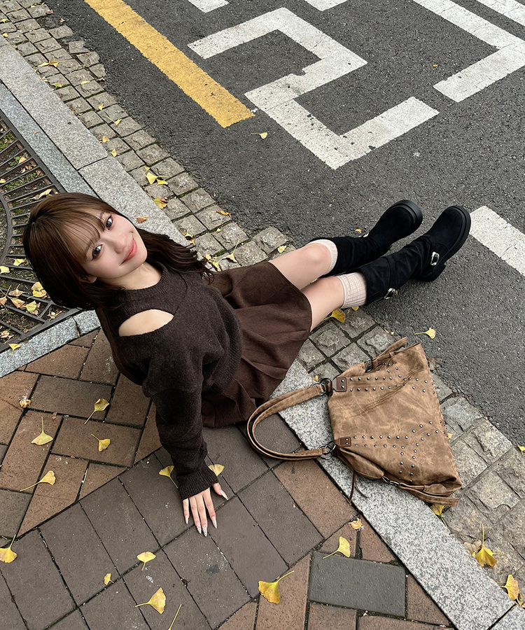 베이직 데일리 하이 니삭스  베이지