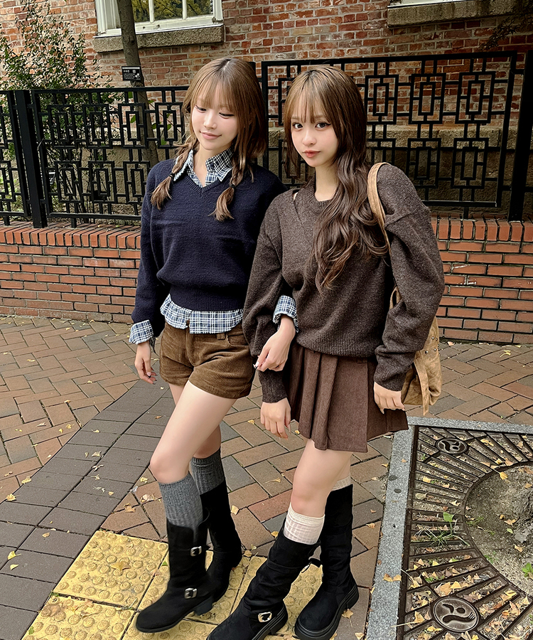 베이직 데일리 하이 니삭스  베이지