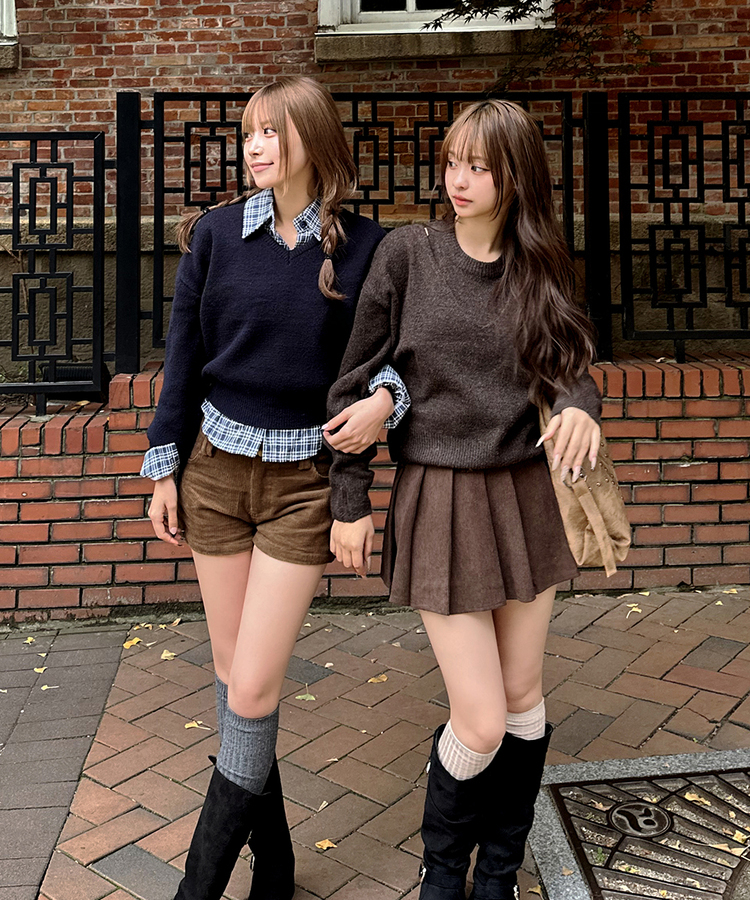 베이직 데일리 하이 니삭스  베이지