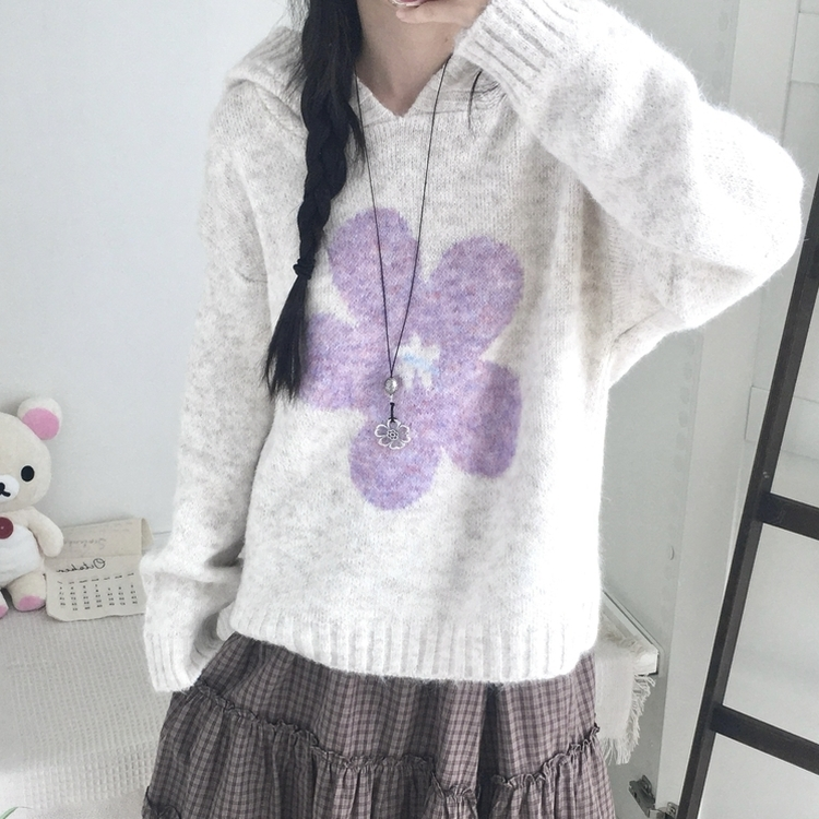 お買い得 amok 別注 sun flower knit サイズS KAMIYA Sun-Faded Sweater （Beige） - Osaka / Kyoto, Ship
