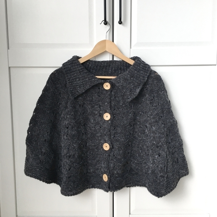 달빛천사 빈티지 대장 모리걸 우드버튼 판초 카라 케이프 망토