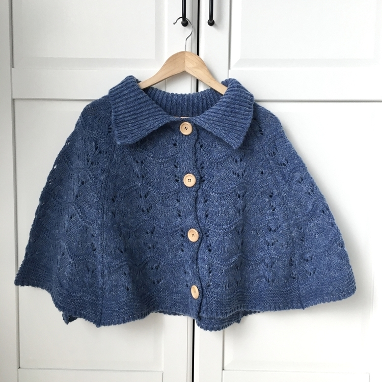 달빛천사 빈티지 대장 모리걸 우드버튼 판초 카라 케이프 망토