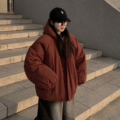 한파종결 패딩엔 후드가 필수 왕오버핏 푸퍼 후드 숏패딩 빅사이즈 벽돌