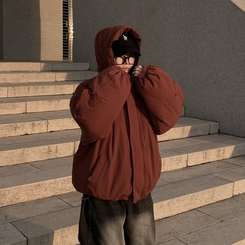 한파종결 패딩엔 후드가 필수 왕오버핏 푸퍼 후드 숏패딩 빅사이즈 벽돌