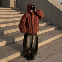 한파종결 패딩엔 후드가 필수 왕오버핏 푸퍼 후드 숏패딩 빅사이즈 벽돌