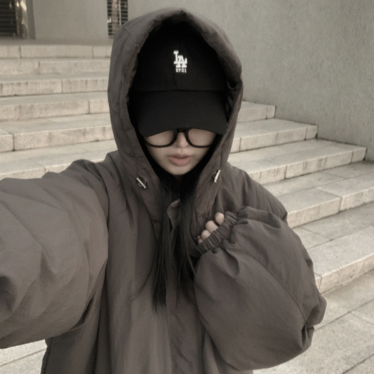 한파종결 패딩엔 후드가 필수 왕오버핏 푸퍼 후드 숏패딩 빅사이즈 먹색