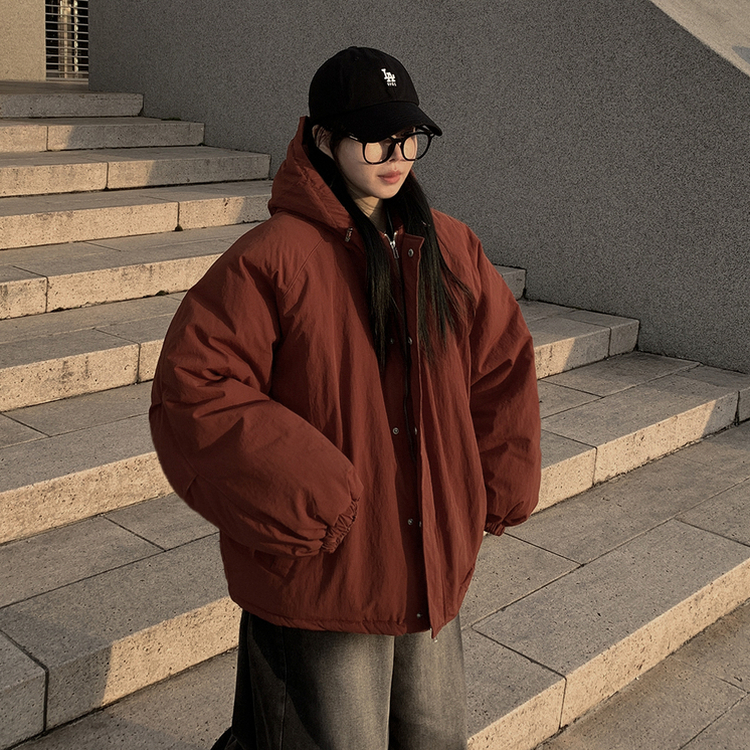 한파종결 패딩엔 후드가 필수 왕오버핏 푸퍼 후드 숏패딩 빅사이즈 벽돌