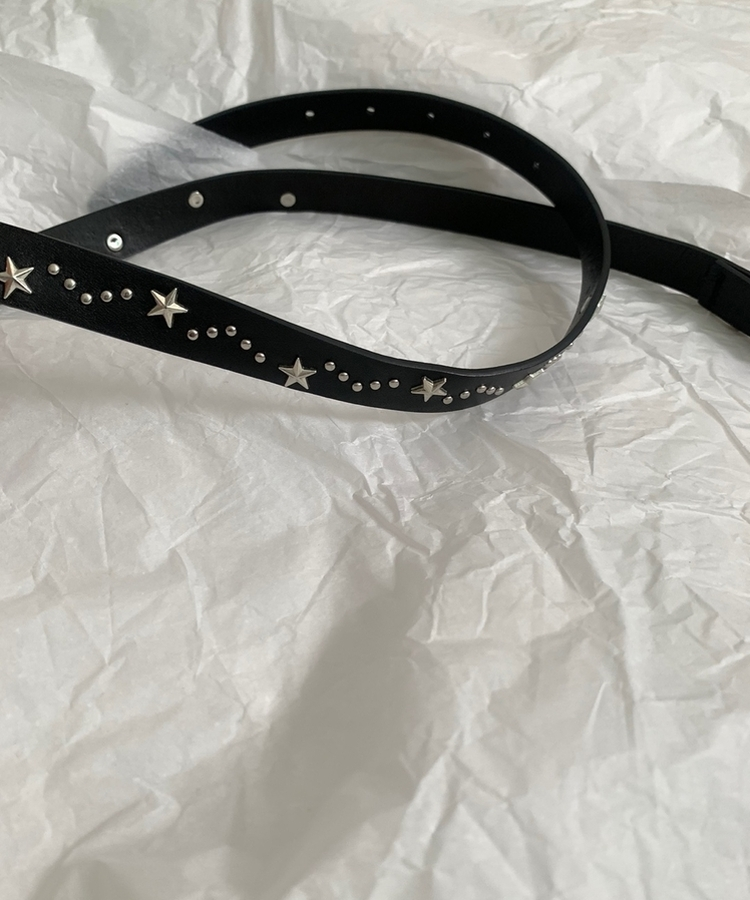 スタースタッドスリムレザーベルト