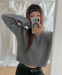 スタッドリブバンダナ BLACK