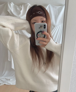 スタッドリブバンダナ BROWN