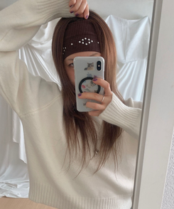 スタッドリブバンダナ BROWN