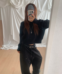 スタッドリブバンダナ GREY