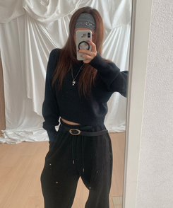 スタッドリブバンダナ GREY