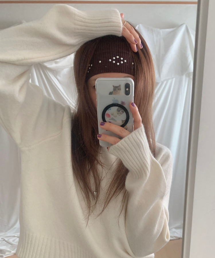 スタッドリブバンダナ BROWN