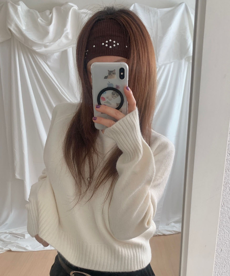 スタッドリブバンダナ BROWN