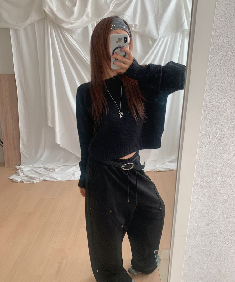 スタッドリブバンダナ GREY