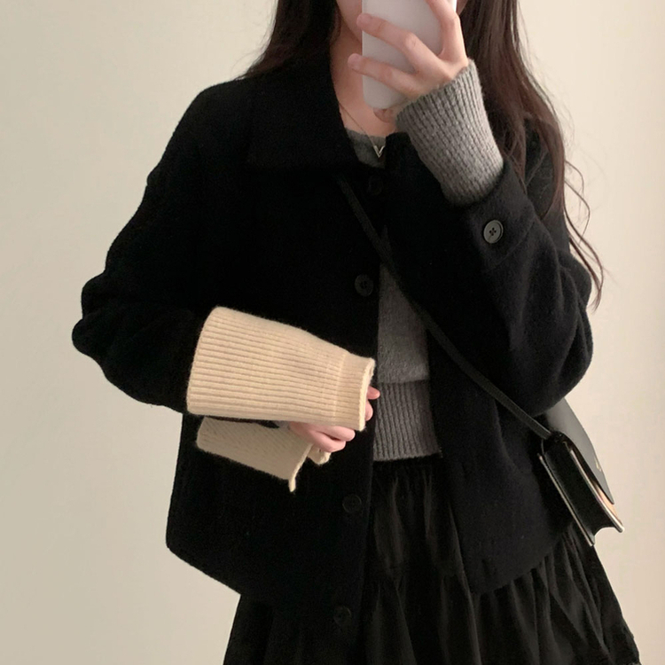 허리3kg 잘록해보이는 핏슬림핏 라운드 니트 그레이