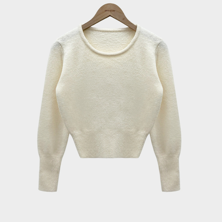 허리3kg 잘록해보이는 핏슬림핏 라운드 니트