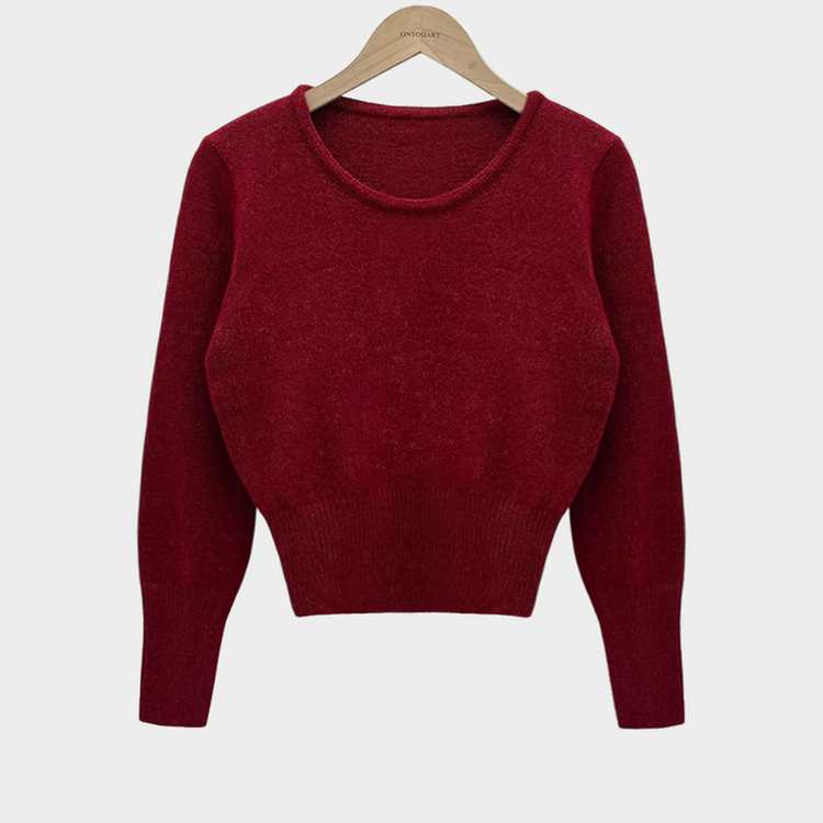 허리3kg 잘록해보이는 핏슬림핏 라운드 니트