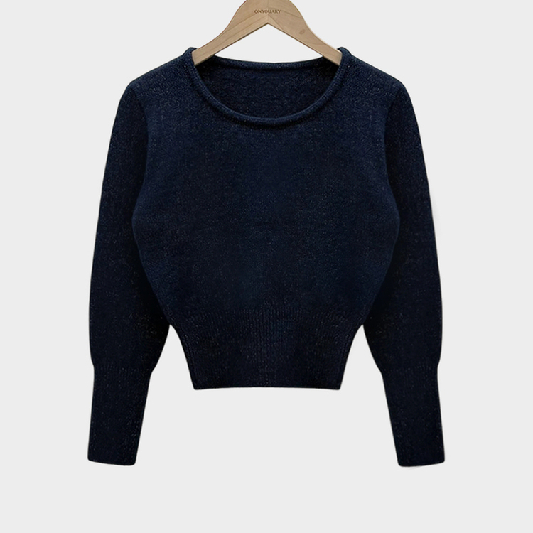 허리3kg 잘록해보이는 핏슬림핏 라운드 니트