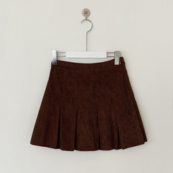 プリーツコーデュロイスカートパンツ