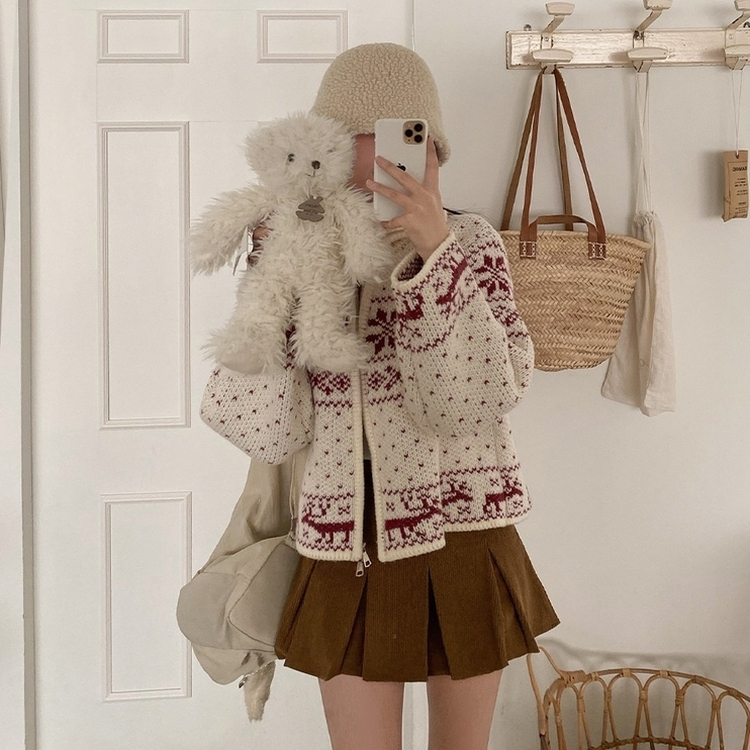 プリーツコーデュロイスカートパンツ BEIGE